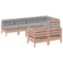 Set of 8 garden sofas with Douglas fir wood cushions by , Garden sets - Ref: Foro24-3299351, Price: 632,53 €, Discount: %