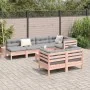 Set of 8 garden sofas with Douglas fir wood cushions by , Garden sets - Ref: Foro24-3299351, Price: 632,53 €, Discount: %