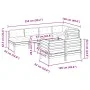 Set of 8 garden sofas with Douglas fir wood cushions by , Garden sets - Ref: Foro24-3299351, Price: 632,53 €, Discount: %