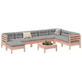 Set of 9 garden sofas with Douglas fir wood cushions by , Garden sets - Ref: Foro24-3299590, Price: 801,81 €, Discount: %