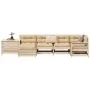 7-piece solid pine wood garden sofa set by , Garden sets - Ref: Foro24-3250976, Price: 418,31 €, Discount: %
