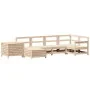 7-piece solid pine wood garden sofa set by , Garden sets - Ref: Foro24-3250976, Price: 418,31 €, Discount: %