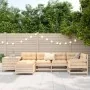 Juego de sofás de jardín 7 piezas madera maciza de pino de , Conjuntos de jardín - Ref: Foro24-3250976, Precio: 418,54 €, Des...