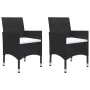 3-teiliges Garten-Esszimmerset mit schwarzen Kissen von , Gartensets - Ref: Foro24-3095890, Preis: 242,87 €, Rabatt: %