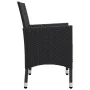 3-teiliges Garten-Esszimmerset mit schwarzen Kissen von , Gartensets - Ref: Foro24-3095890, Preis: 242,87 €, Rabatt: %