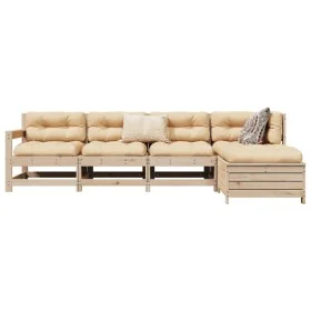 5-piece solid pine wood garden sofa set by , Garden sets - Ref: Foro24-3250844, Price: 291,66 €, Discount: %
