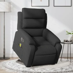 Sillón de masaje eléctrico reclinable elevable tela negro de , Sillones - Ref: Foro24-3205018, Precio: 381,08 €, Descuento: %