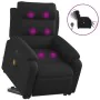 Electric massage chair reclining elevable fabric black by , Armchairs - Ref: Foro24-3205018, Price: 367,32 €, Discount: %