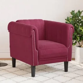 Sillón de terciopelo rojo tinto de , Sofás - Ref: Foro24-372569, Precio: 200,62 €, Descuento: %
