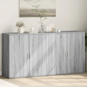 2 pcs Sideboards Engineered Wood Sonoma Gray 79x38x80 cm by , Sideboards - Ref: Foro24-3276607, Price: 180,77 €, Discount: %