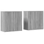 2 pcs Sideboards Engineered Wood Sonoma Gray 79x38x80 cm by , Sideboards - Ref: Foro24-3276607, Price: 180,77 €, Discount: %