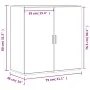 2 pcs Sideboards Engineered Wood Sonoma Gray 79x38x80 cm by , Sideboards - Ref: Foro24-3276607, Price: 180,77 €, Discount: %