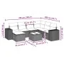 Set of 8 garden sofas and cushions synthetic rattan brown by , Garden sets - Ref: Foro24-3255250, Price: 509,70 €, Discount: %