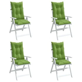 High back chair cushions 4 pcs green melange fabric 120x50x7cm by , Cushions for chairs and sofas - Ref: Foro24-4002362, Pric...