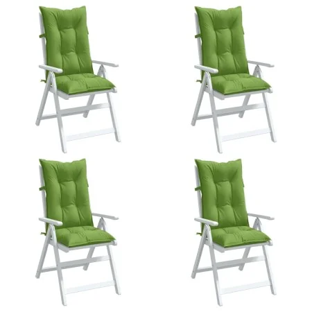 Cojines silla respaldo alto 4 uds tela verde melange 120x50x7cm de , Cojines para sillas y sofás - Ref: Foro24-4002362, Preci...