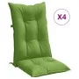 Cojines silla respaldo alto 4 uds tela verde melange 120x50x7cm de , Cojines para sillas y sofás - Ref: Foro24-4002362, Preci...