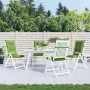 Stuhlkissen mit hoher Rückenlehne 4 Stück Stoff grün meliert 120x50x7cm von , Kissen für Stühle und Sofas - Ref: Foro24-40023...