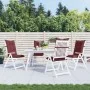Cojines para silla respaldo alto 4 uds tela rojo tinto melange by , Cushions for chairs and sofas - Ref: Foro24-4002374, Pric...
