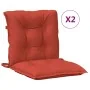 Cojines silla respaldo bajo 2 ud tela rojo melange 100x50x7 cm by , Cushions for chairs and sofas - Ref: Foro24-4002397, Pric...