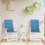 Cojines silla respaldo alto 2 uds tela azul melange 120x50x4 cm de , Cojines para sillas y sofás - Ref: Foro24-4002424, Preci...