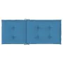 Cojines silla respaldo alto 2 uds tela azul melange 120x50x4 cm de , Cojines para sillas y sofás - Ref: Foro24-4002424, Preci...