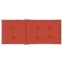 High back chair cushions 2 pcs red melange fabric 120x50x4 cm by , Cushions for chairs and sofas - Ref: Foro24-4002430, Price...