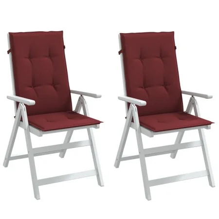 High back chair cushions 2 pcs red fabric red melange by , Cushions for chairs and sofas - Ref: Foro24-4002439, Price: 35,36 ...