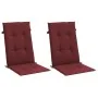 High back chair cushions 2 pcs red fabric red melange by , Cushions for chairs and sofas - Ref: Foro24-4002439, Price: 35,36 ...