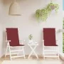 High back chair cushions 2 pcs red fabric red melange by , Cushions for chairs and sofas - Ref: Foro24-4002439, Price: 35,36 ...