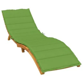 Green melange fabric sun lounger cushion 200x60x4 cm by , Cushions for chairs and sofas - Ref: Foro24-4002514, Price: 43,45 €...