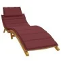Sonnenliegekissen aus rotem Stoff Melange 186x58x3 cm von , Kissen für Stühle und Sofas - Ref: Foro24-4002485, Preis: 37,22 €...