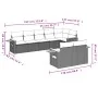 Set of 8 garden sofas with cushions black synthetic rattan by , Garden sets - Ref: Foro24-3226988, Price: 670,72 €, Discount: %