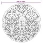 Alfombra de exterior ARAKIL naranja y blanca Ø200 cm PP de , Protectores para exterior - Ref: Foro24-368508, Precio: 45,06 €,...