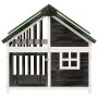 Hundehütte aus massivem Kiefernholz grau 96x60,5x87 cm von , Hundehütten und Zäune - Ref: Foro24-172268, Preis: 163,41 €, Rab...