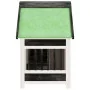 Solid pine wood dog house gray 96x60.5x87 cm by , Dog kennels and fences - Ref: Foro24-172268, Price: 163,41 €, Discount: %