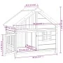 Hundehütte aus massivem Kiefernholz grau 96x60,5x87 cm von , Hundehütten und Zäune - Ref: Foro24-172268, Preis: 163,41 €, Rab...