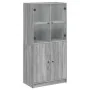 Aparador alto con puertas madera gris Sonoma 68x37x142 cm de , Aparadores - Ref: Foro24-3295869, Precio: 137,93 €, Descuento: %
