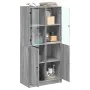 Hohes Sideboard mit Türen aus grauem Sonoma-Holz 68x37x142 cm von , Sideboards - Ref: Foro24-3295869, Preis: 138,82 €, Rabatt: %