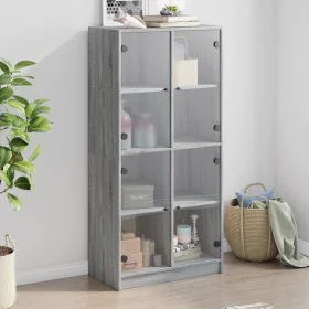High sideboard with Sonoma gray wood doors 68x37x142 cm by , Sideboards - Ref: Foro24-3295862, Price: 131,22 €, Discount: %