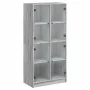 Aparador alto con puertas madera gris Sonoma 68x37x142 cm de , Aparadores - Ref: Foro24-3295862, Precio: 131,20 €, Descuento: %