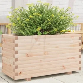 Solid pine wood planter 90x40x49.5 cm by , Pots and planters - Ref: Foro24-3282554, Price: 145,01 €, Discount: %