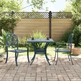 3-piece bistro table and chairs cast aluminum green by , Garden sets - Ref: Foro24-3216340, Price: 490,12 €, Discount: %