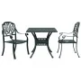 Mesa y sillas de bistró 3 piezas aluminio fundido verde de , Conjuntos de jardín - Ref: Foro24-3216340, Precio: 489,83 €, Des...