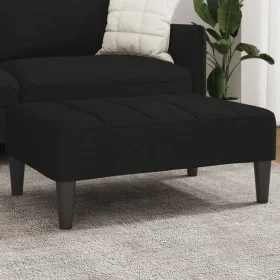 Black fabric footrest 77x55x31 cm by , Ottomans - Ref: Foro24-4007382, Price: 67,93 €, Discount: %