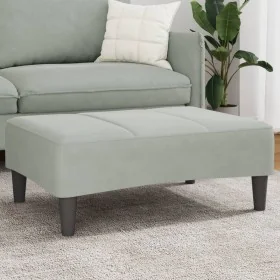 Fußstütze aus hellgrauem Samt 77x55x31 cm von , Osmanen - Ref: Foro24-4007375, Preis: 67,28 €, Rabatt: %
