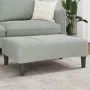 Fußstütze aus hellgrauem Samt 77x55x31 cm von , Osmanen - Ref: Foro24-4007375, Preis: 67,28 €, Rabatt: %