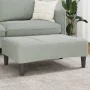 Light gray velvet footrest 77x55x31 cm by , Ottomans - Ref: Foro24-4007375, Price: 67,25 €, Discount: %