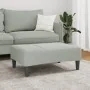Fußstütze aus hellgrauem Samt 77x55x31 cm von , Osmanen - Ref: Foro24-4007375, Preis: 67,28 €, Rabatt: %