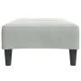 Fußstütze aus hellgrauem Samt 77x55x31 cm von , Osmanen - Ref: Foro24-4007375, Preis: 67,28 €, Rabatt: %