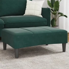 Reposapiés de terciopelo verde oscuro 77x55x31 cm de , Otomanas - Ref: Foro24-4007377, Precio: 67,25 €, Descuento: %